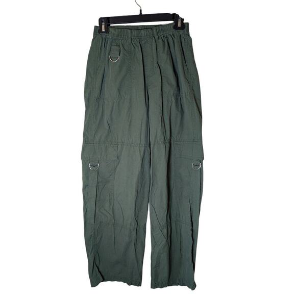 Wild Fable Mid Rise Wide Leg Green Lightweight Cargo Pants S NWT - Picture 1 of 10